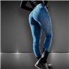 Mujer pantalon jean chupin elastizado frente brillo - LL