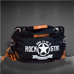 Bolso lona amplio estampa ROCK START - GO