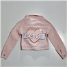 Nena campera gabardina elastizada bordado en espalda varios motivos