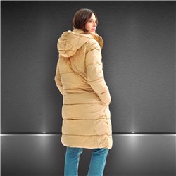 Campera puffer larga capucha - HR