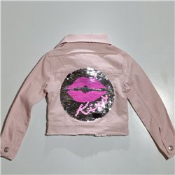 Nena campera gabardina elastizada bordado en espalda varios motivos