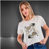 Mujer remera algodon estampa anteojos piedras - FRA