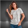 Mujer remera lycra creep bordada lentejuelas - FRA