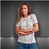 Mujer remera lycra creep bordada lentejuelas - FRA
