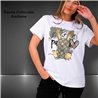 Mujer remera algodon estampa conejo brillos linea italiana - IB