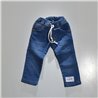 Bebe pantalon jean elastizado quebrado con cordon