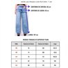 Mujer pantalon jean wide leg frente bolsillos desflecados - BEL