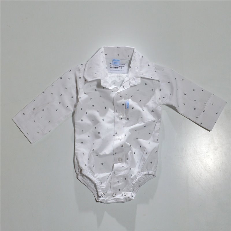 Bebe camisa body estampa ANCLAS