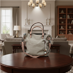 Bolso lona liso con llavero - GO