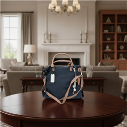 Bolso lona liso con llavero - GO