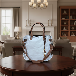 Bolso lona liso con llavero - GO