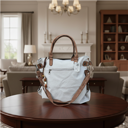 Bolso lona liso con llavero - GO