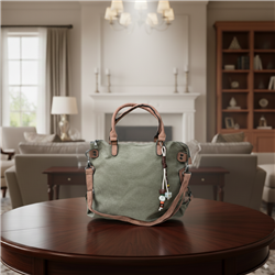 Bolso lona liso con llavero - GO