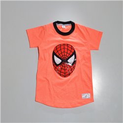 Nene remera aplique lentejuelas HOMBRE ARAÑA o CAPITAN AMERICA