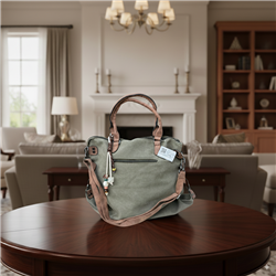 Bolso lona liso con llavero - GO