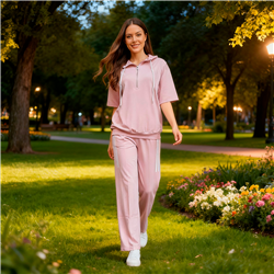 Mujer conjunto jersey algodon pantalon buzo con tiras - FRA