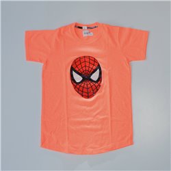 Nene remera aplique lentejuelas HOMBRE ARAÑA o CAPITAN AMERICA