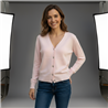 Mujer cardigan tejido hilo botones corazones estrass - FRA