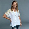 Mujer camisa poplin bordada linea italaina - IB