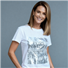 Mujer remera algodon estampa pure nature brillo - FRA