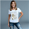 Mujer remera algodon estampa lentejuelas positive - FRA