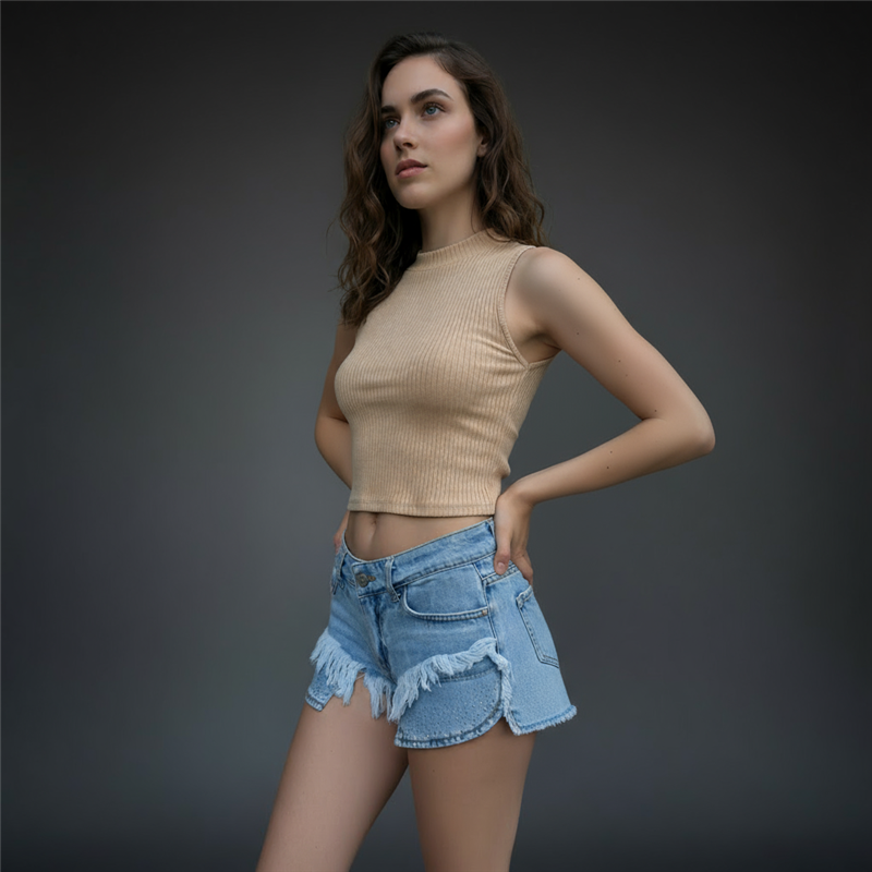 Mujer musculosa lycra morley corta - EM