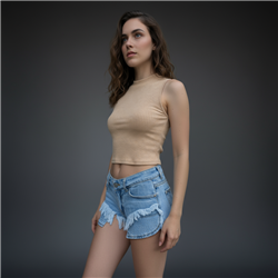Mujer musculosa lycra morley corta - EM