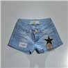Nena short jean elastizado frente estrella brillo cadena