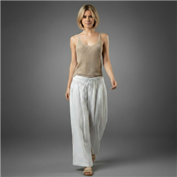 Mujer pantalon bambula pinzado - LO