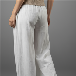 Mujer pantalon bambula pinzado - LO
