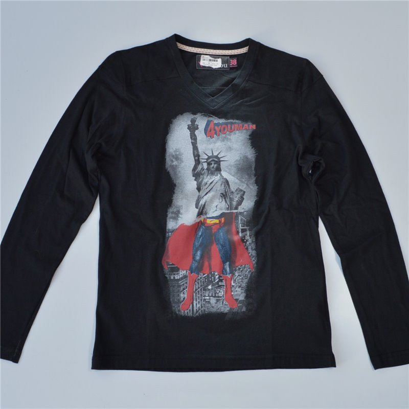 Hombre Remera mangas largas algodon 4YOUMAN