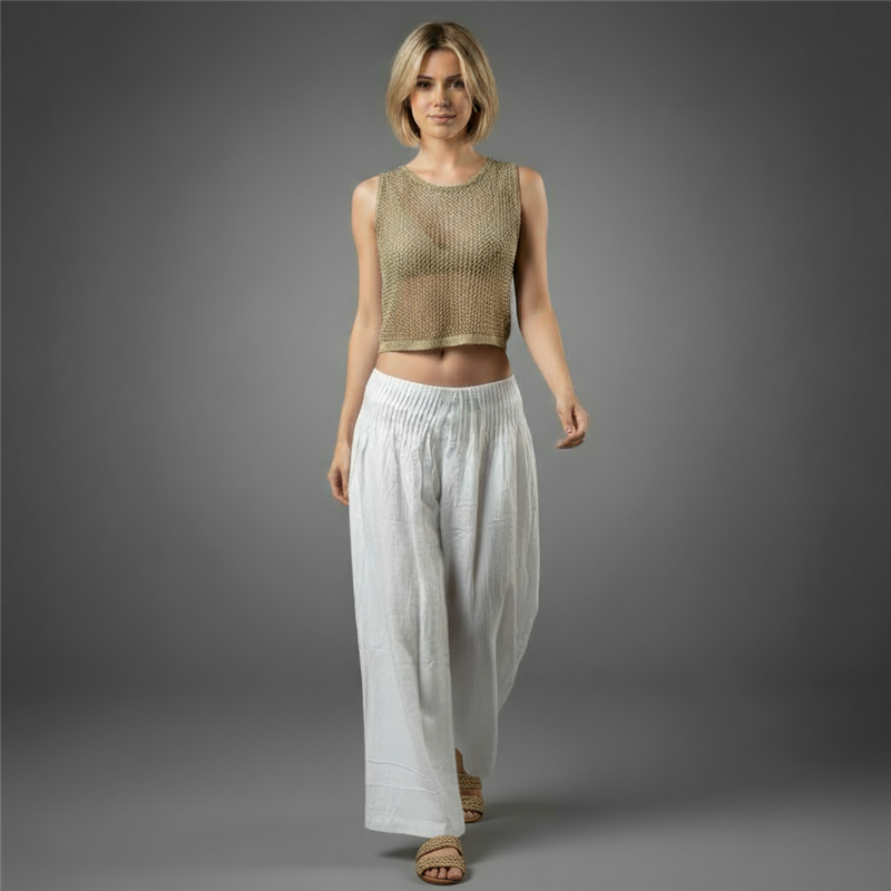 Mujer musculosa tejido brillo - LO