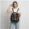 Mujer bolso lona mochila frente bolsillos cinto - GO
