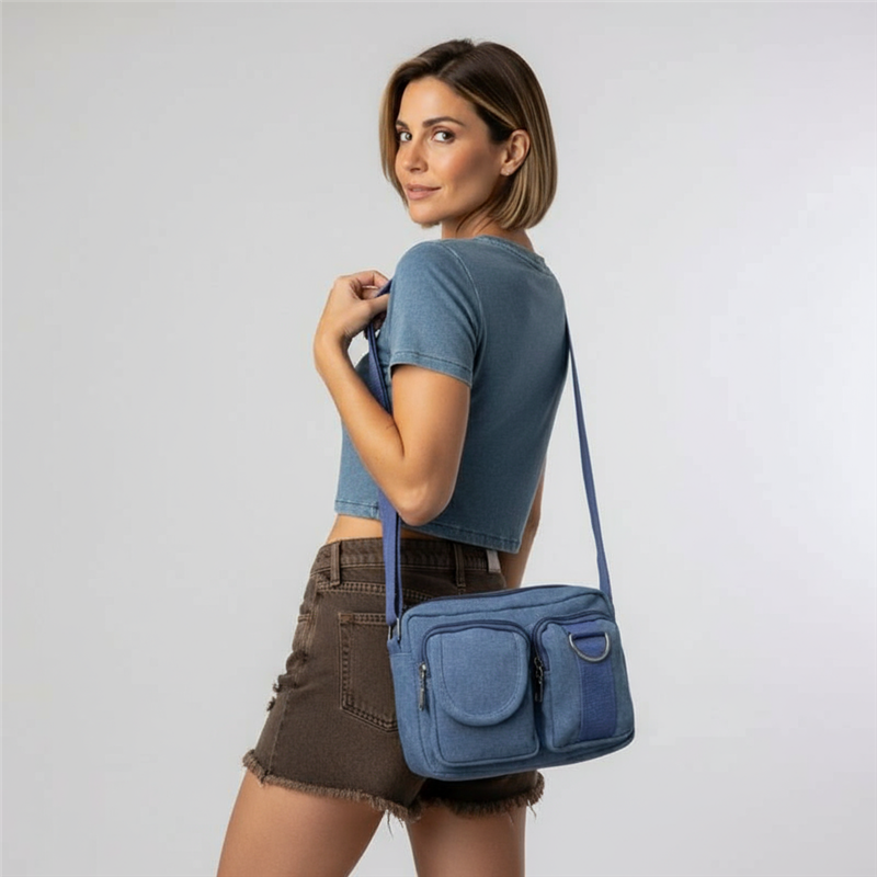 Morral lona frente bolsillos - GO