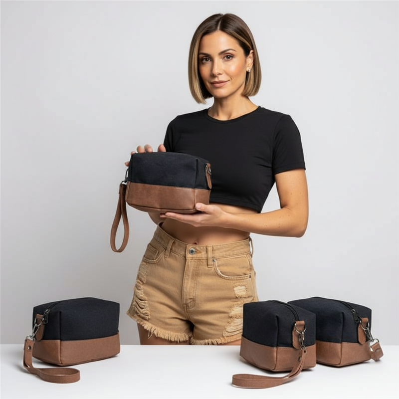 Neceser lona combinado ecocuero - GO