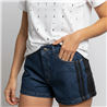 Mujer short jean combinado tiro medio ruedo  - EM