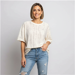 Mujer remera tejido hilo - EM