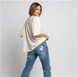 Mujer remera tejido hilo - EM