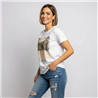 Mujer remera algodon frente brillo KINDNESS - SI