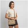 Mujer cartera lona morral frente tachas - GO