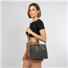 Mujer cartera lona morral frente tachas - GO