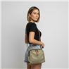 Mujer cartera lona morral frente tachas - GO