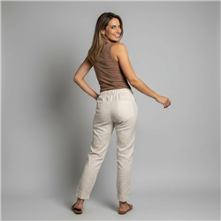 Mujer babucha lino elastizado parches estrella linea italiana - IB