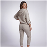 Mujer camisaco lino combinado tejido capucha linea italiana - IB
