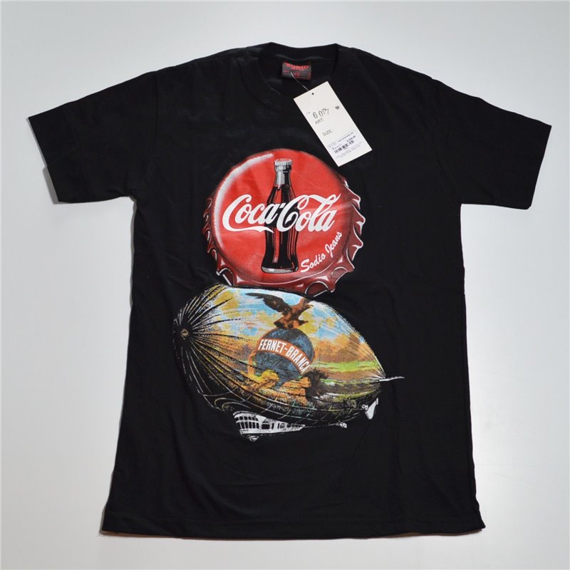 Hombre remera algodon  TAPA COCA COLA DIRIGIBLE FERNET BRANCA 607
