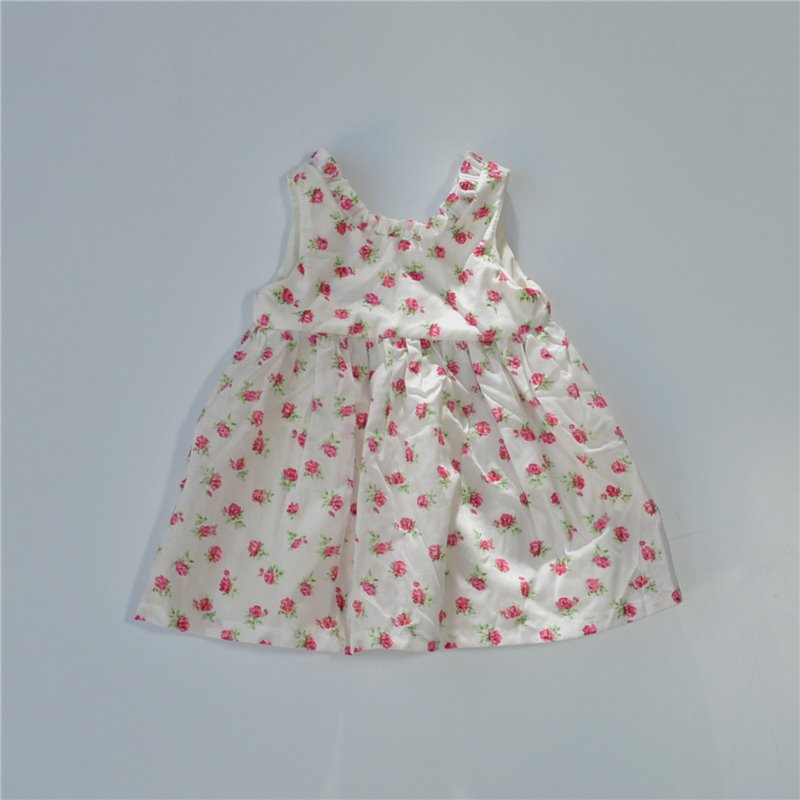 Beba vestido floreado detalle volado en cuello