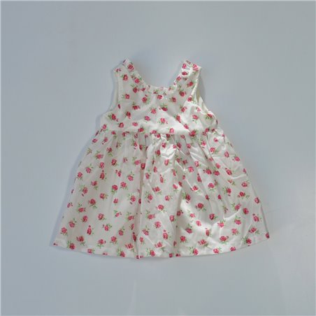 Beba vestido floreado detalle volado en cuello