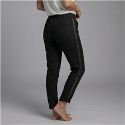 Mujer babucha lino elastizado tiras laterales linea italiana - IB