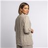 Mujer blazer lino combinado tejido linea italiana - IB