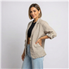 Mujer blazer lino combinado tejido linea italiana - IB